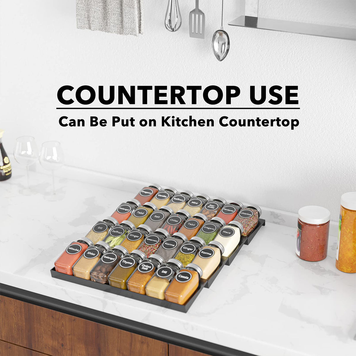 SpaceAid jars with airtight caps ensure freshness and easy resealing after seasoning.