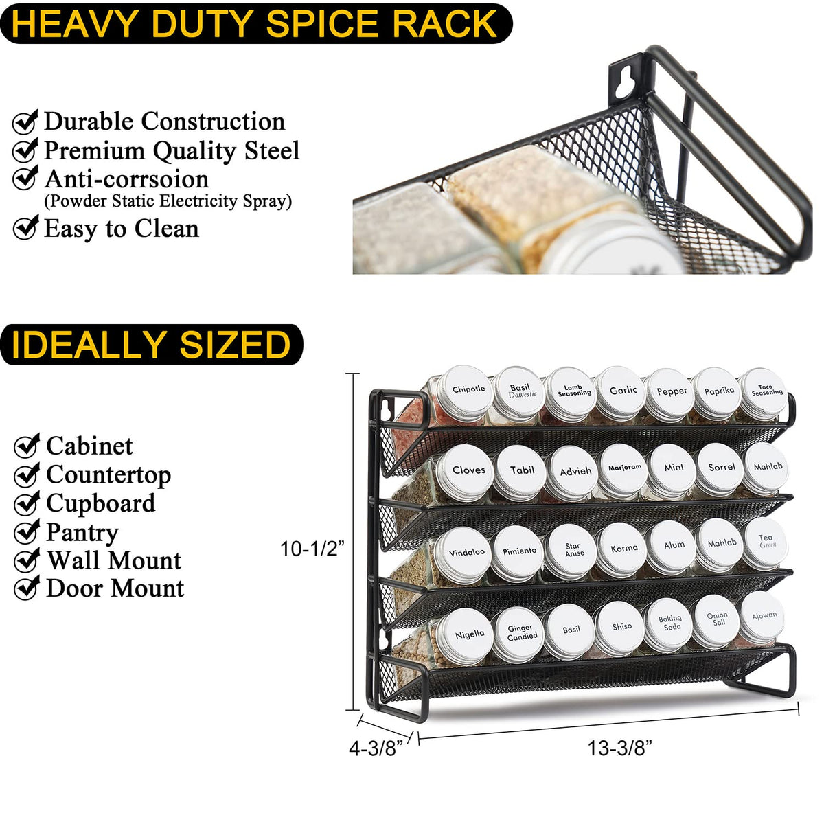 SpaceAid 386 waterproof labels for quick identification and easy re-labeling.