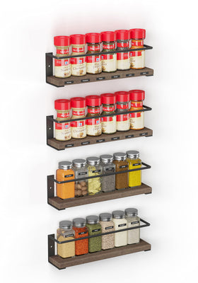 SpaceAid Spice Rack 4-Pack front view showcasing compact, versatile spice storage.
