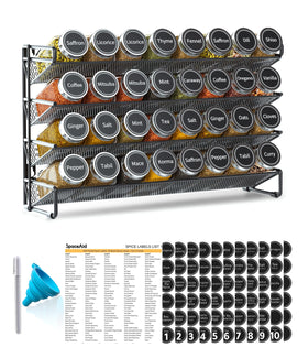 SpaceAid 4-Tier spice rack keeps your spices neatly organized for quick cooking.