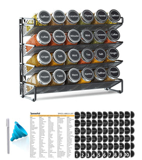 SpaceAid spice rack assembly for easy reach and organized kitchen storage.