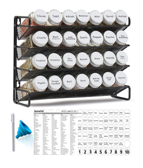 SpaceAid Spice Rack Assembly showing organized storage for easy cooking.
