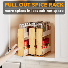 SpaceAid in-cabinet fit showing bottom clearance for cabinet lip.