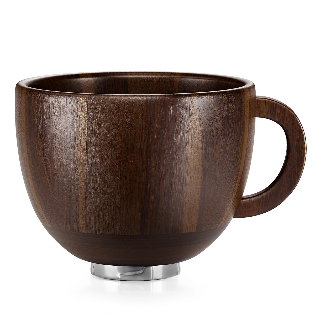 SpaceAid wooden bowl with handle showing warm acacia wood for stylish mixing.