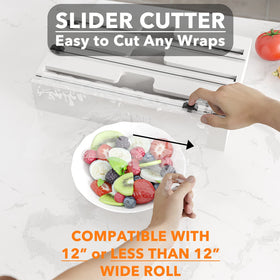 SpaceAid WrapNeat built-in cutter ensures clean cuts every time.
