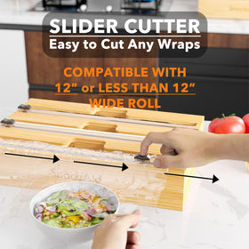 SpaceAid WrapNeat three-slot drawer setup keeps wraps organized in any space.