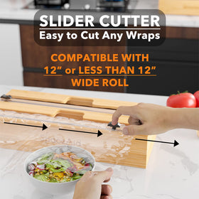SpaceAid WrapNeat can be wall-mounted for flexible kitchen storage.