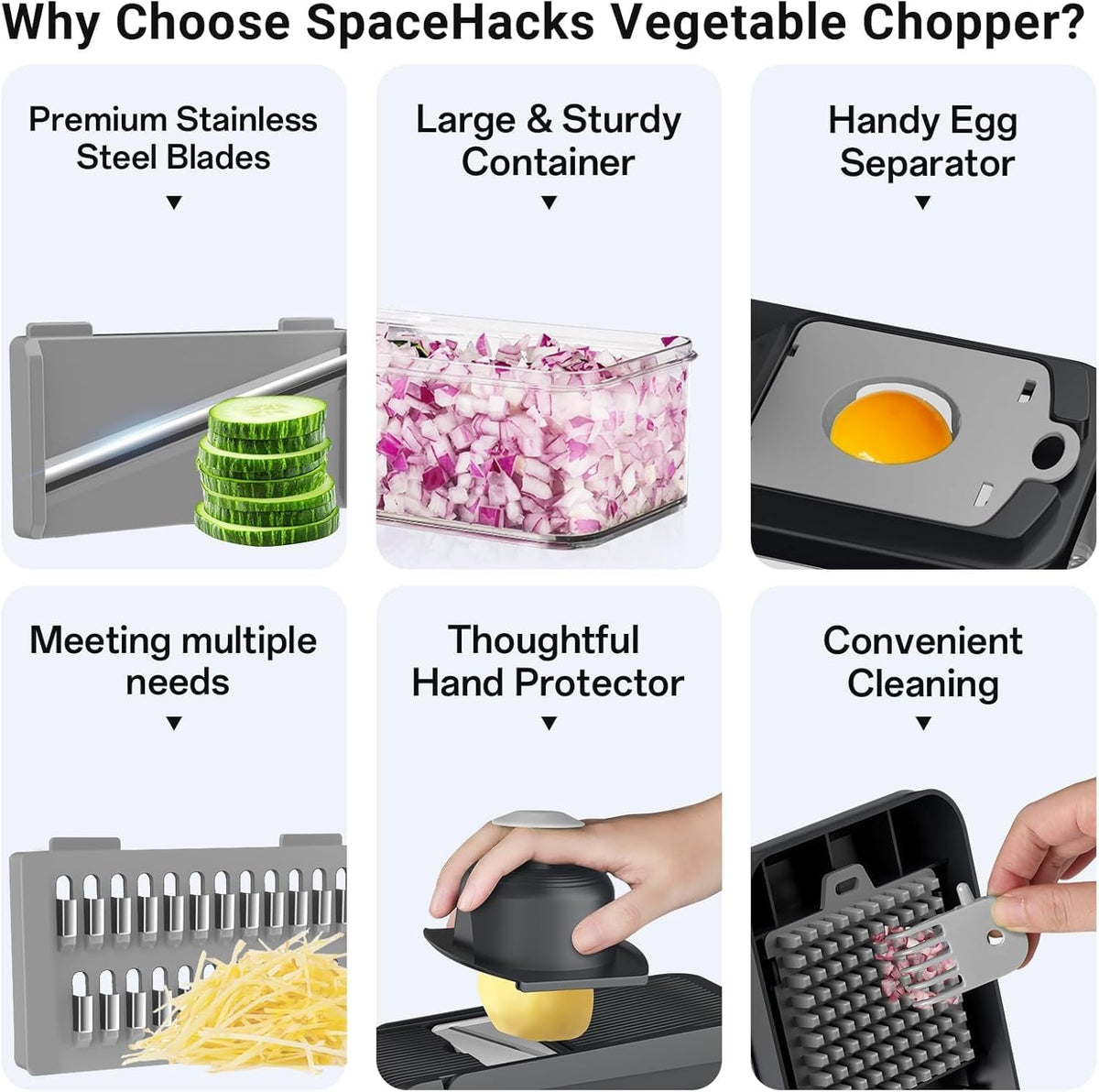 SpaceHacks hand protector keeps fingers safe during pulsing and slicing.