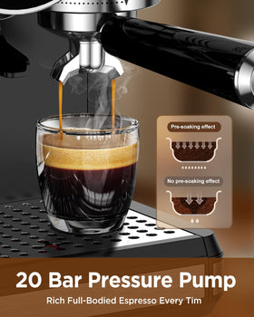 Spacekey 20-bar pump and PID display enable stable extraction and flavorful shots.