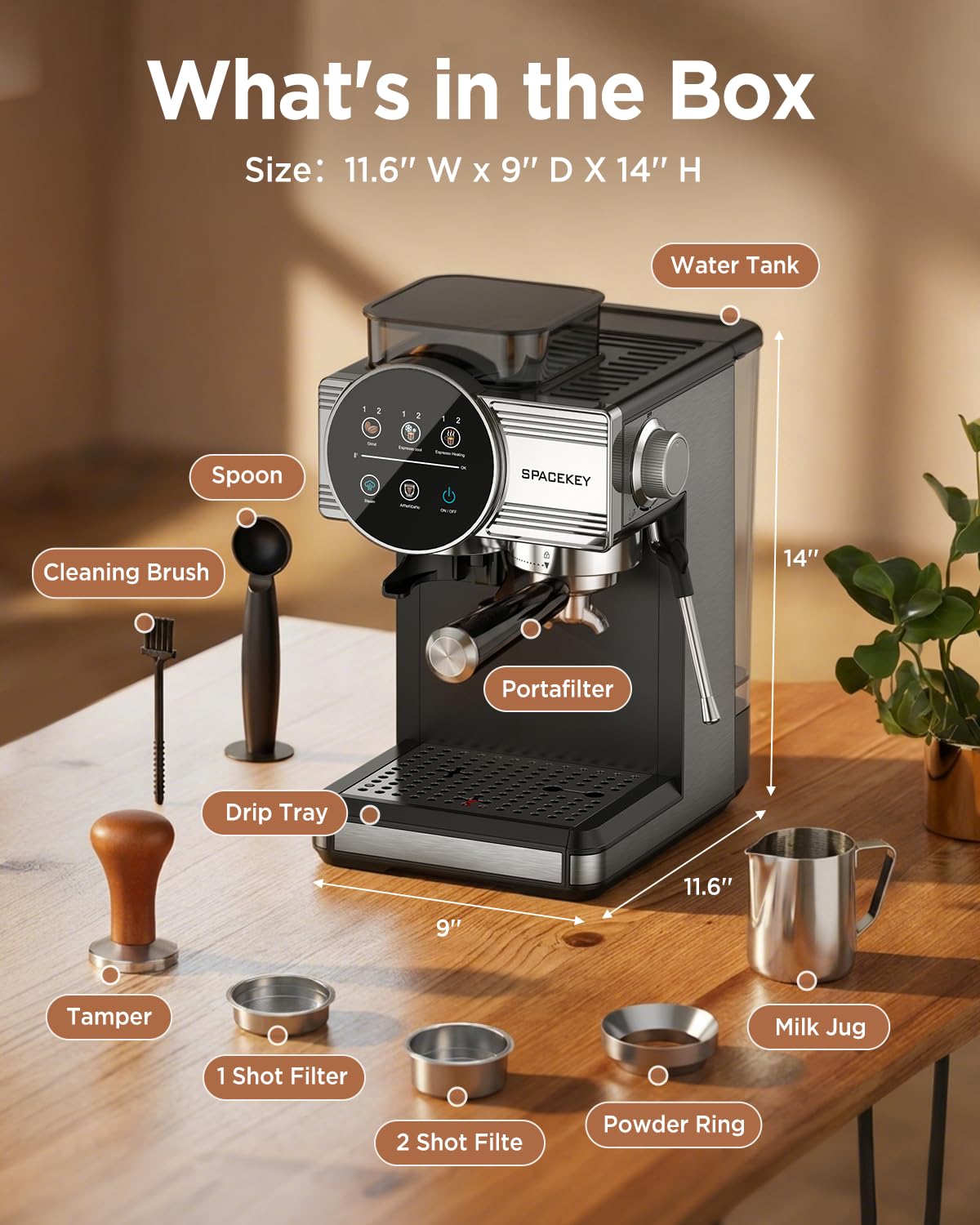Spacekey included accessories kit supports quick setup and versatile drinks.