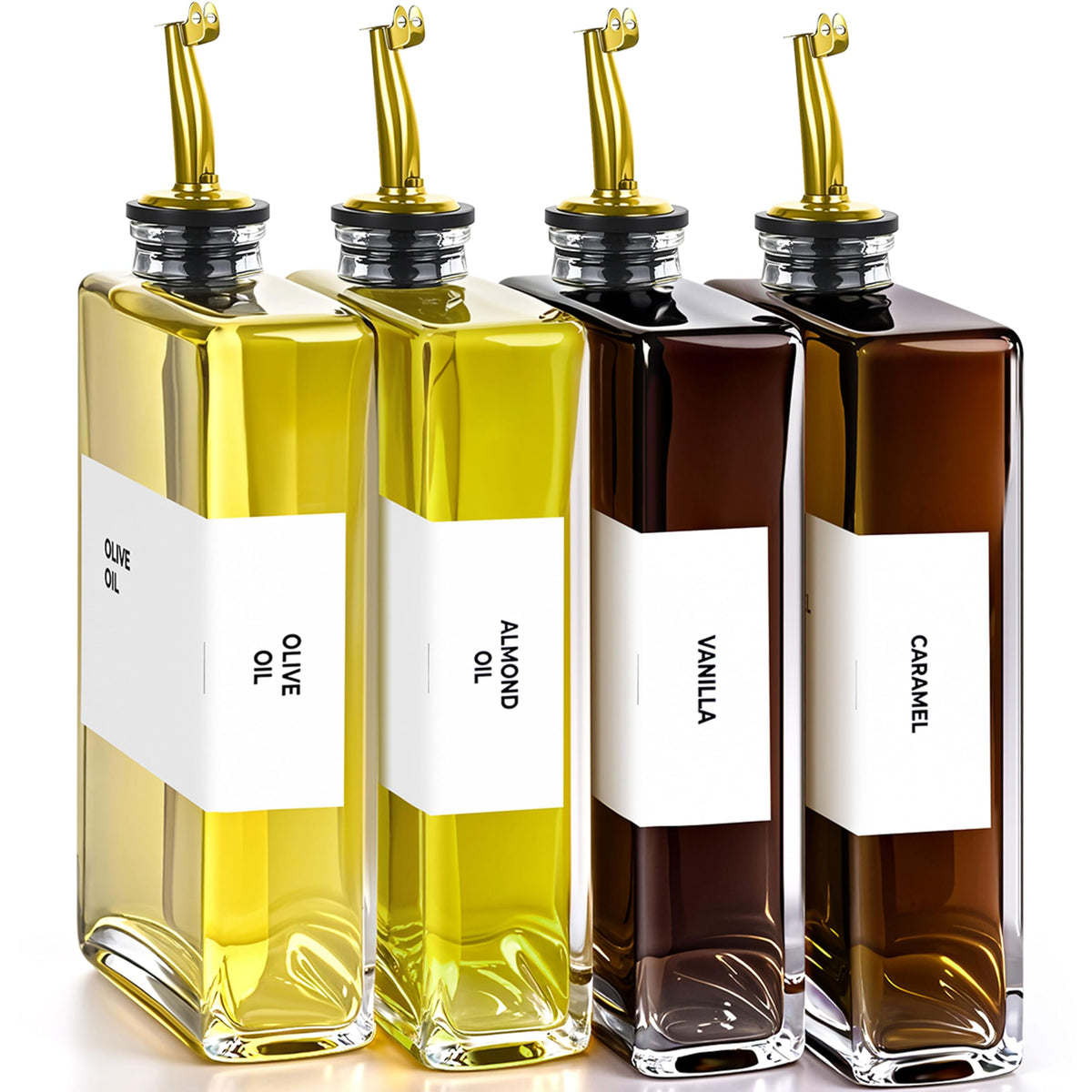 Spaceneat olive oil dispenser bottle with gold spout for precise pouring