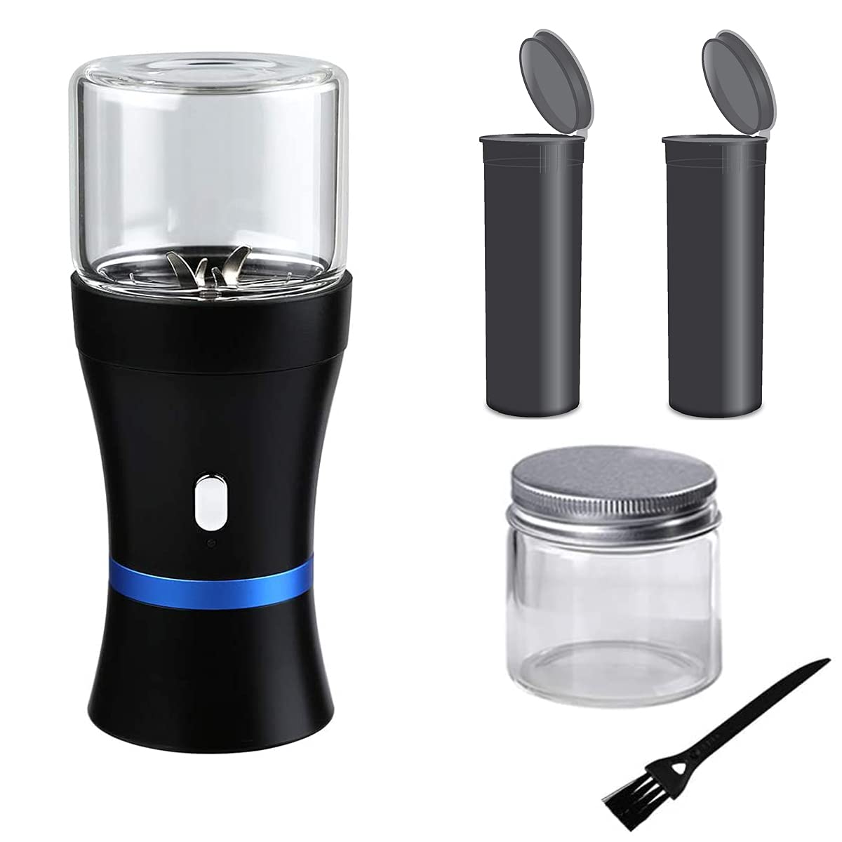 Spacenight Electric Grinder compact front view for on-the-go herb prep.