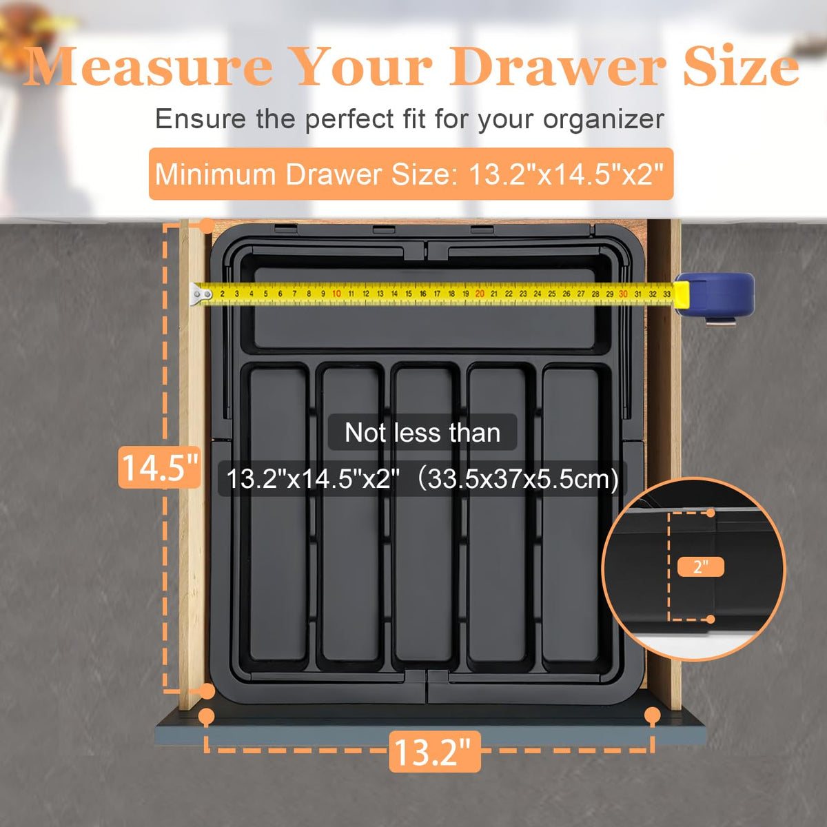Spaclear large capacity holds knives, spatulas, tongs, and more in one tray.