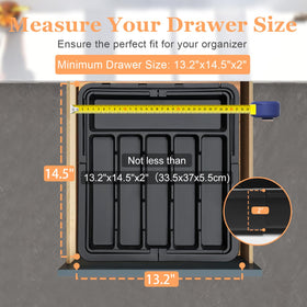 Spaclear large capacity holds knives, spatulas, tongs, and more in one tray.