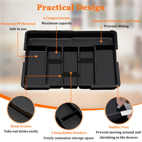 Spaclear non-slip feet keep the tray steady during use