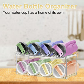 Spaclear pantry-ready bottle rack with wide compartments for oversized bottles.