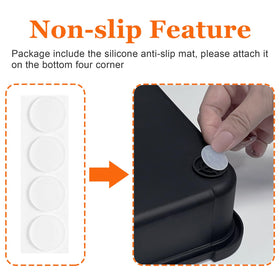Spaclear anti-slip pads and buckle keep the organizer in place