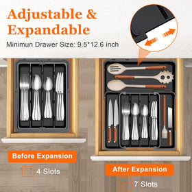 Spaclear organizer expanded depth holds long tools within easy reach