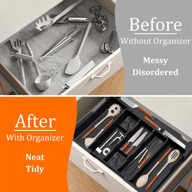 Spaclear three expandable layers maximize space for spatulas and ladles