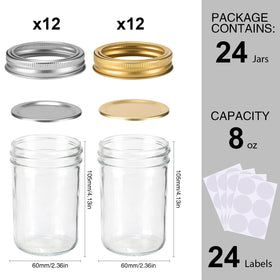 SPANLA 8 oz jars with silver lids highlight versatile storage style.