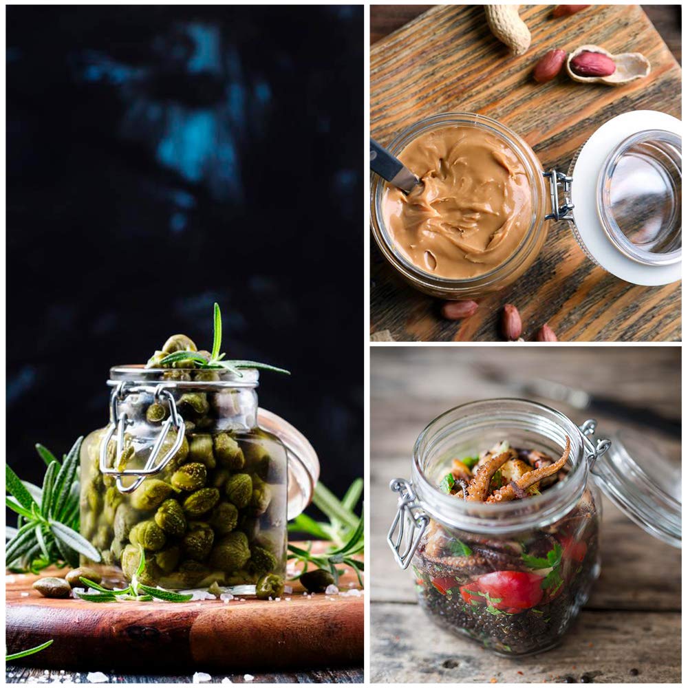 SPANLA clear glass jars reveal contents for quick planning.