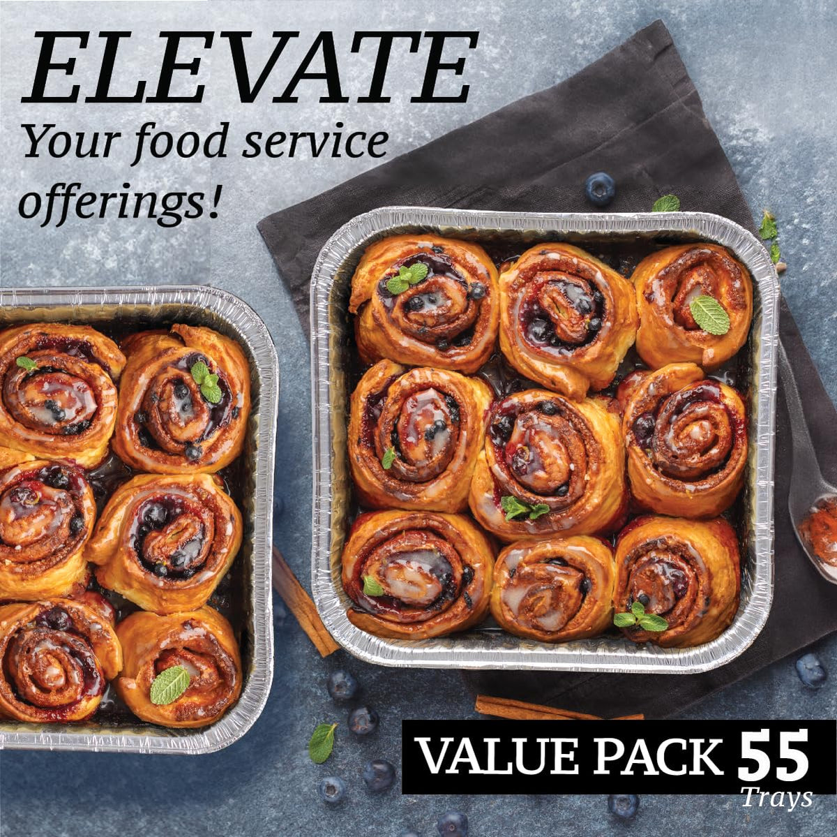 Spare Essentials disposable aluminum pans ideal for events.