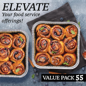 Spare Essentials disposable aluminum pans ideal for events.