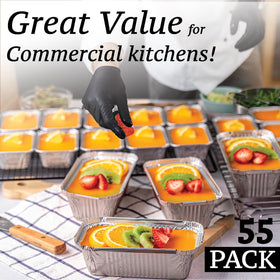 Spare Essentials aluminum bread pans with lids support quick cleanup and meal prep.