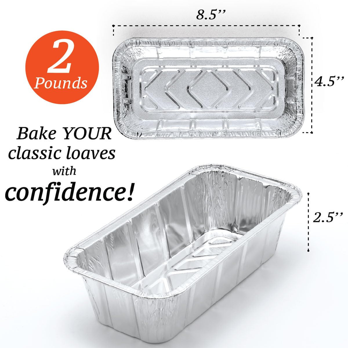 Spare Essentials foil bread pans hold cakes for quick, mess-free serving.