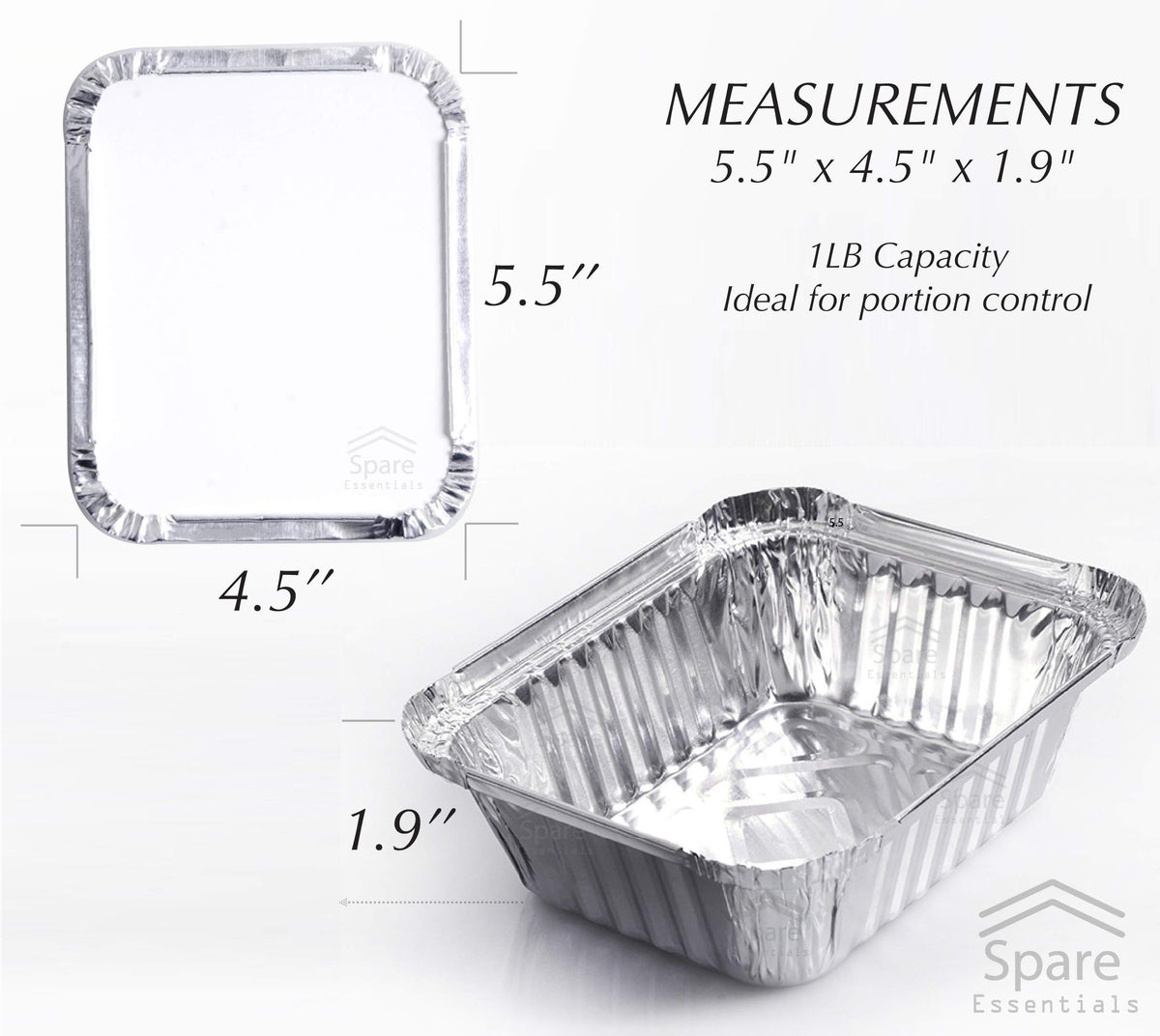 Spare Essentials foil pans with cardboard lids seal freshness during delivery
