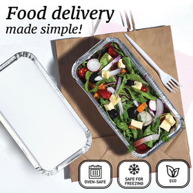 Spare Essentials disposable foil trays with lids ideal for home bakers and catering.