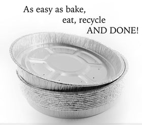 Spare Essentials aluminum round pans keep pies intact during transport.