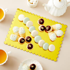 Sparkle and Bash gold foil finish cake board elevates presentation with premium look.