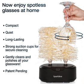 Sparkleve 600 RPM motor spins quickly for fast drying.
