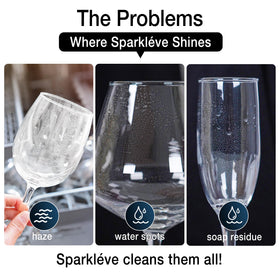 Sparkleve removes water spots and fingerprints in seconds.