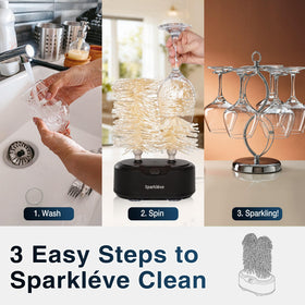 Sparkleve soft microfiber bristles dry and polish without streaks.