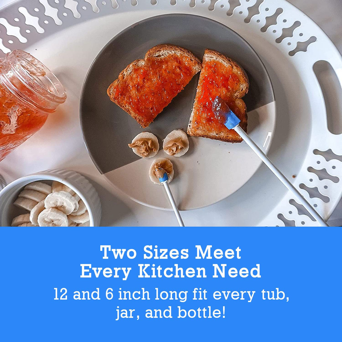 Spatty Daddy blue bottle scrape eases condiment use