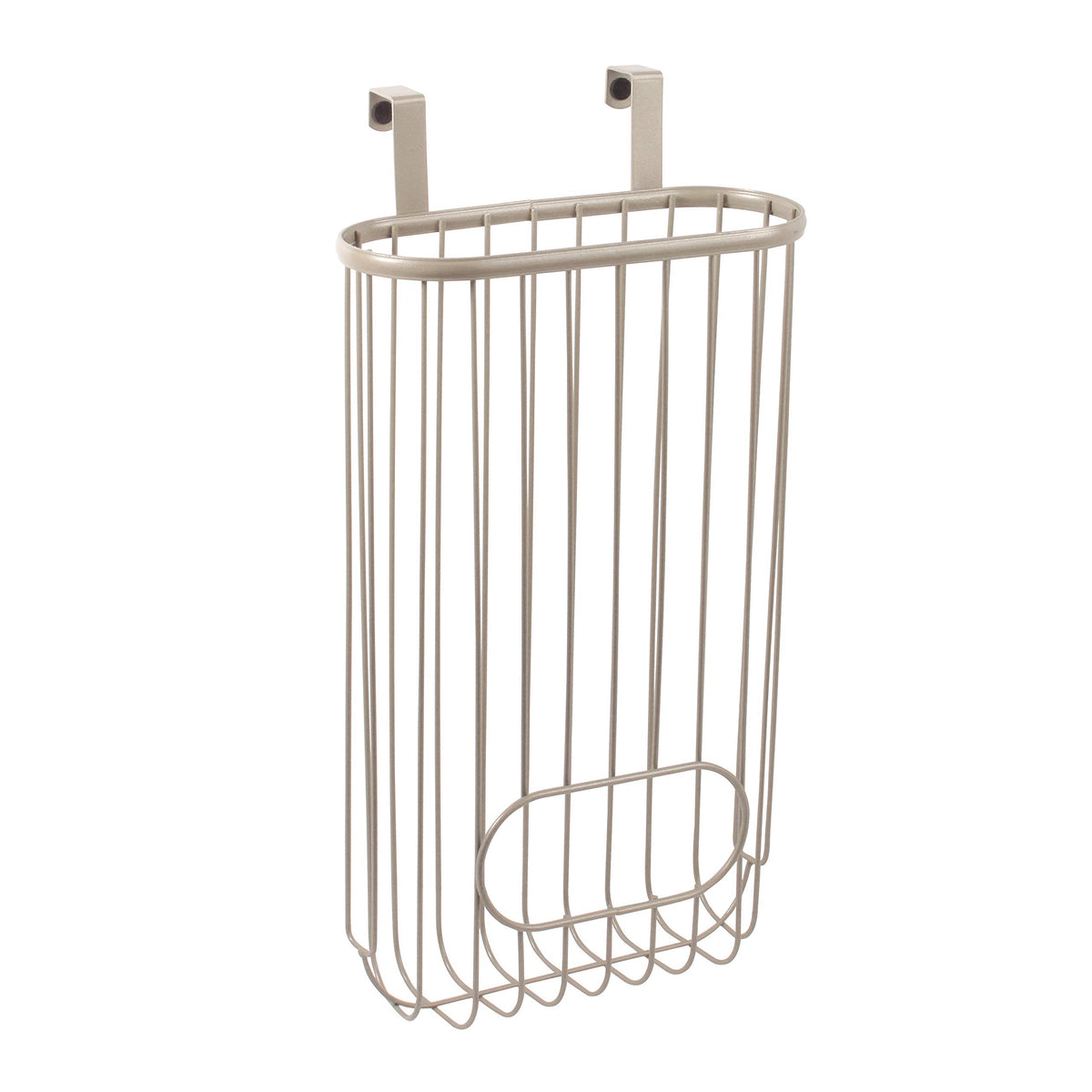 Spectrum Ashley over-the-cabinet-door bag holder keeping bags neatly organized for reuse