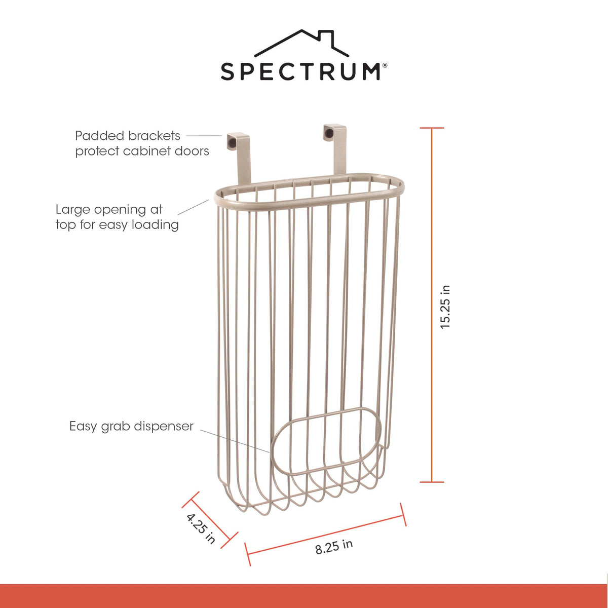 Spectrum Ashley padded brackets protecting cabinet finishes during use