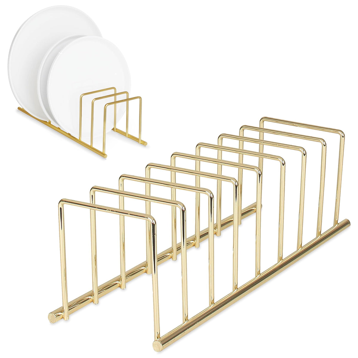 Spectrum Euro kitchen organizer with gold finish showing space-saving overview.