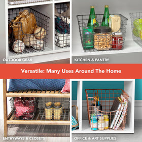 Spectrum kitchen-snacks storage basket keeps snacks organized with clear visibility.