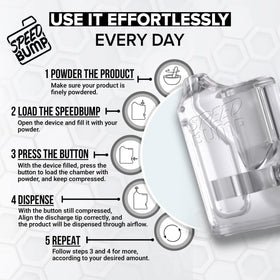 SPEED BUMP travel spice dispenser supports quick flavoring anywhere.