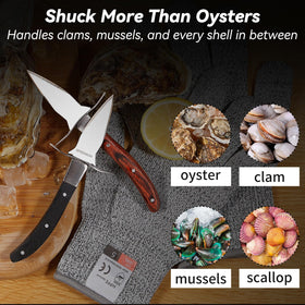 SPEENSUN oyster-clam-shucking-kit versatile for oysters, clams, mussels, scallops