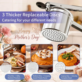 SPEENSUN potato ricer with thick disc for hearty, chunky mash.