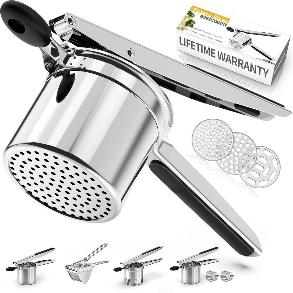 SPEENSUN potato ricer with thin disc for smooth, fluffy mashed potatoes.