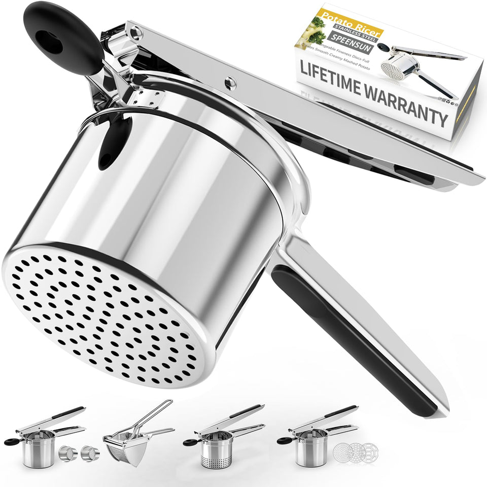 SPEENSUN potato ricer with silicone handle for smooth mashed potatoes