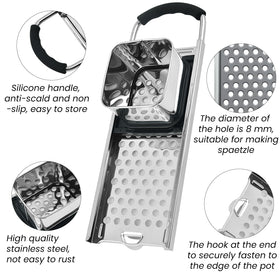 SPEENSUN Spaetzle Maker dishwasher-safe design for easy cleanup.