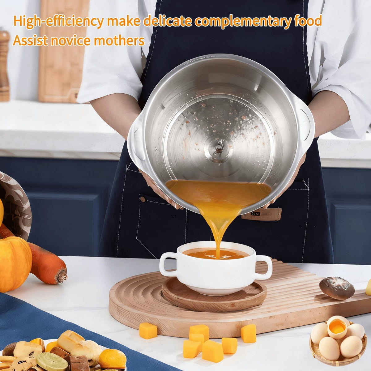 SPEHKAOO 500W motor powers chopping and dough mixing tasks.