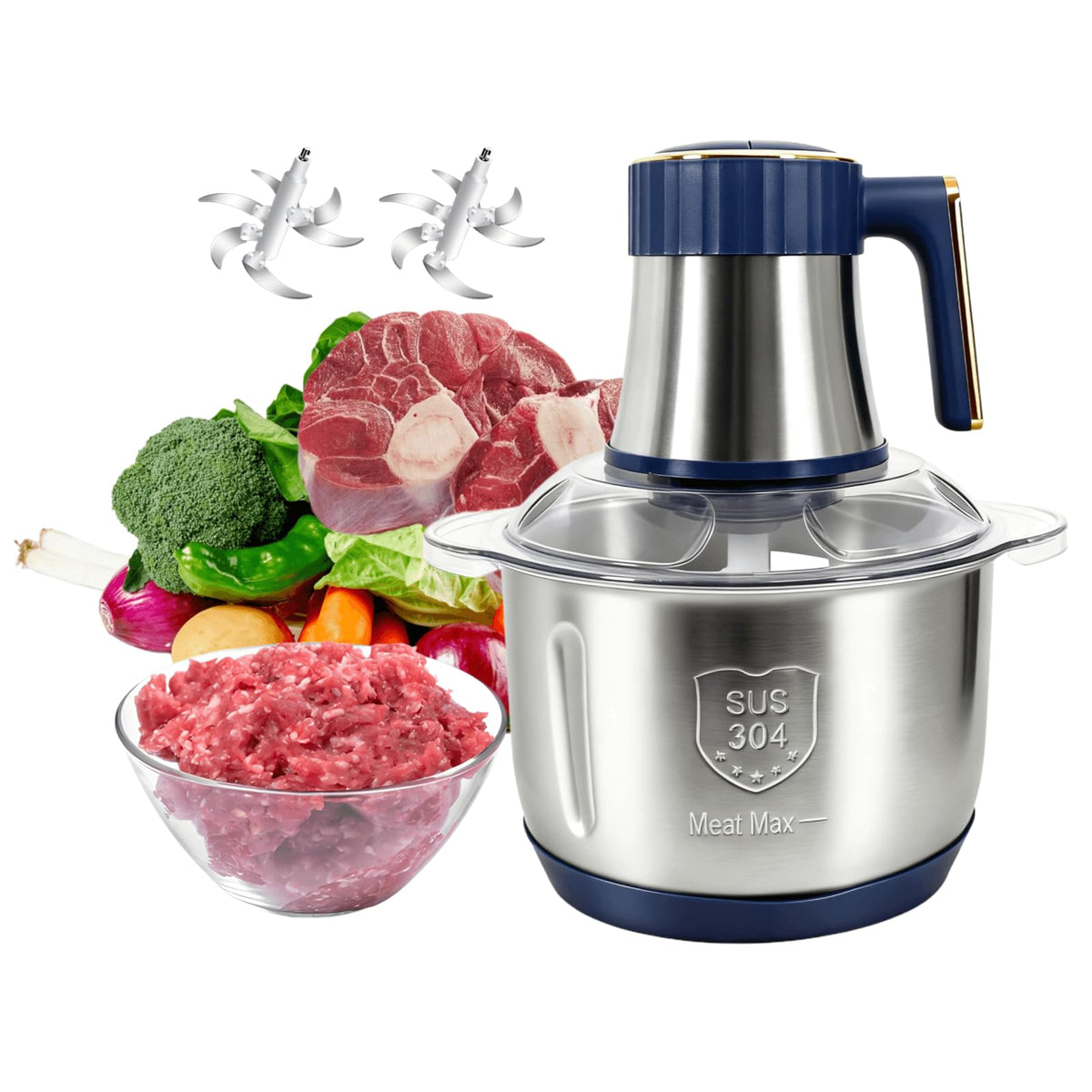 SPEHKAOO 5L bowl shown for efficient chopping and mixing.