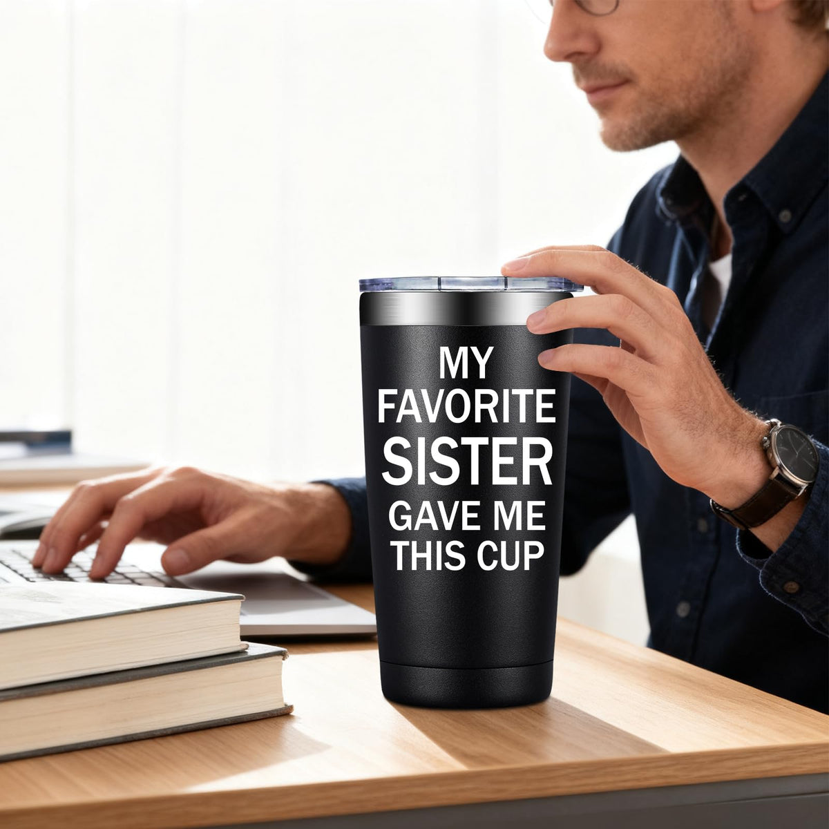 SpenMeta tumbler with easy-care finish for simple cleaning